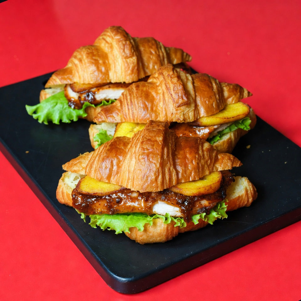 Jerk Chicken Croissant Sandwich