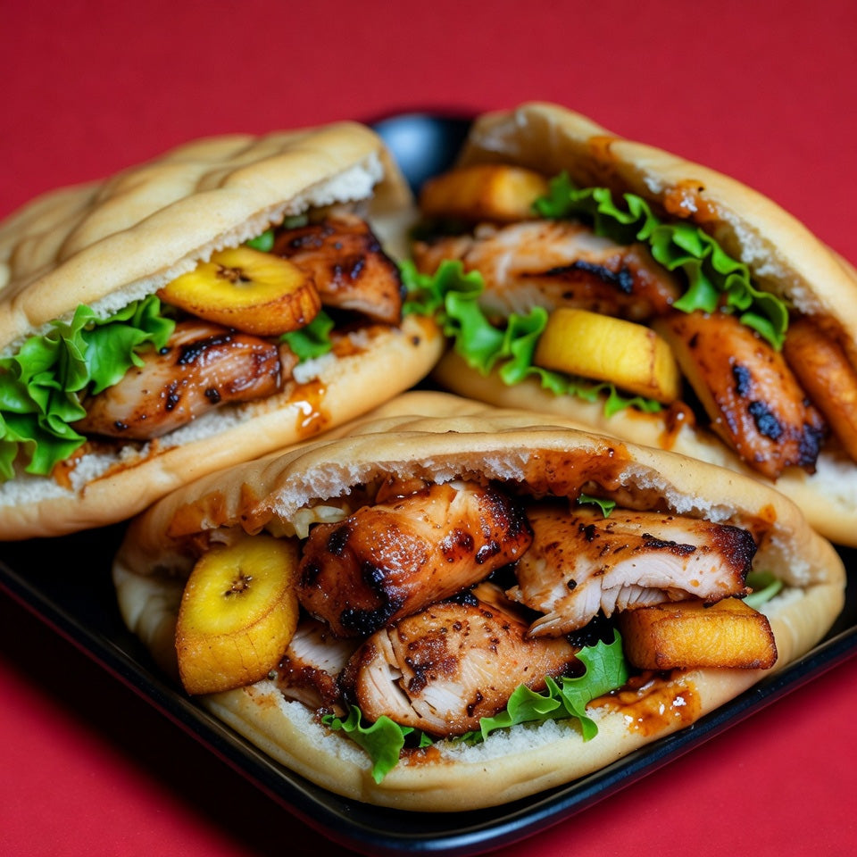 Jerk Chicken Pita Sandwich